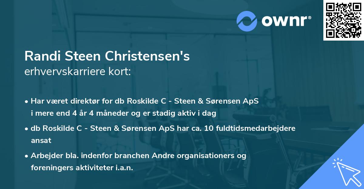 Randi Steen Christensen's erhvervskarriere kort