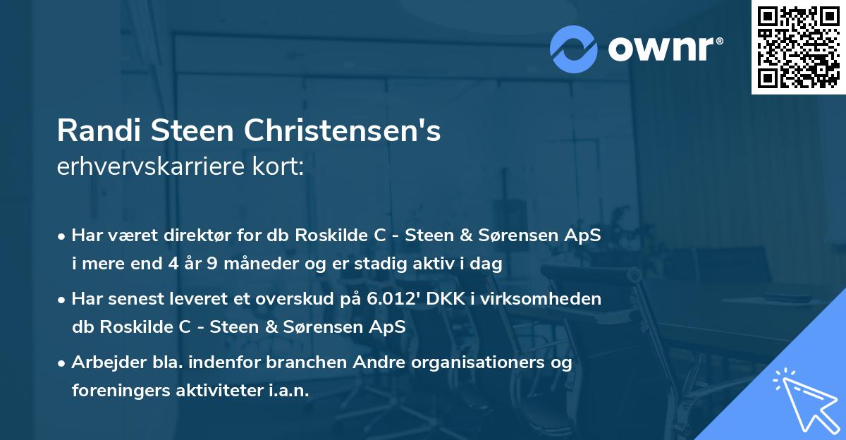 Randi Steen Christensen's erhvervskarriere kort