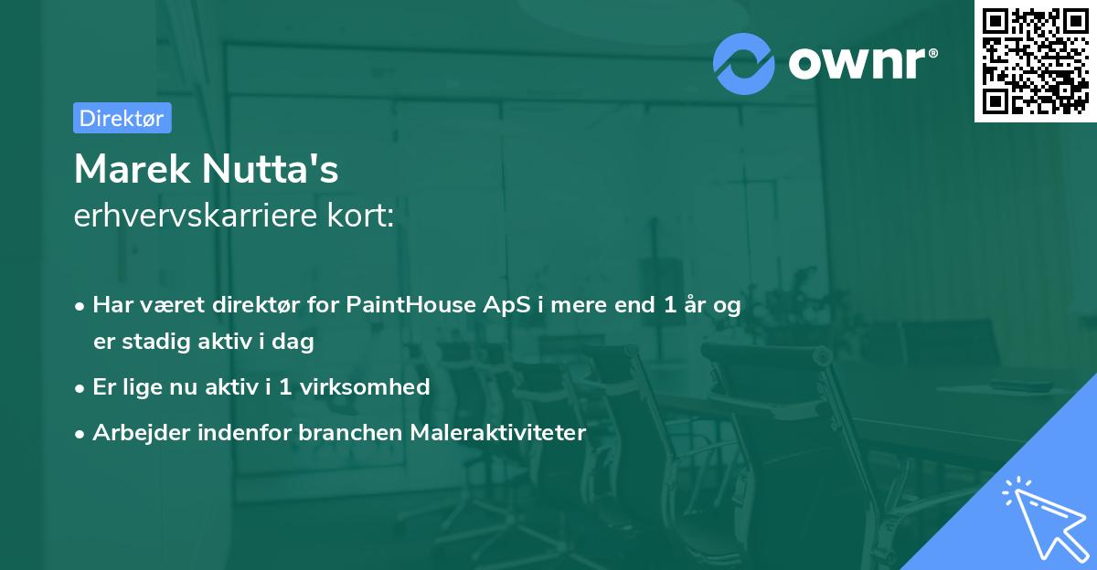 Marek Nutta's erhvervskarriere kort