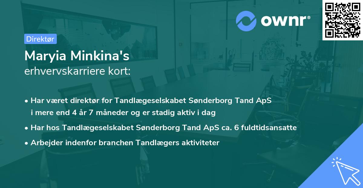 Maryia Minkina's erhvervskarriere kort