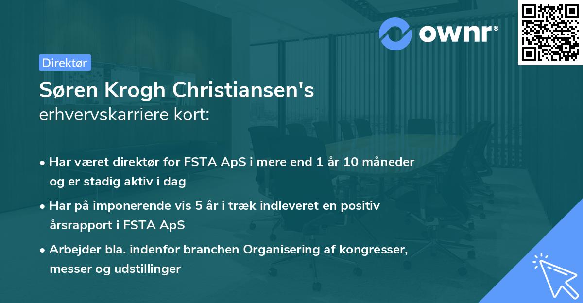 Søren Krogh Christiansen's erhvervskarriere kort