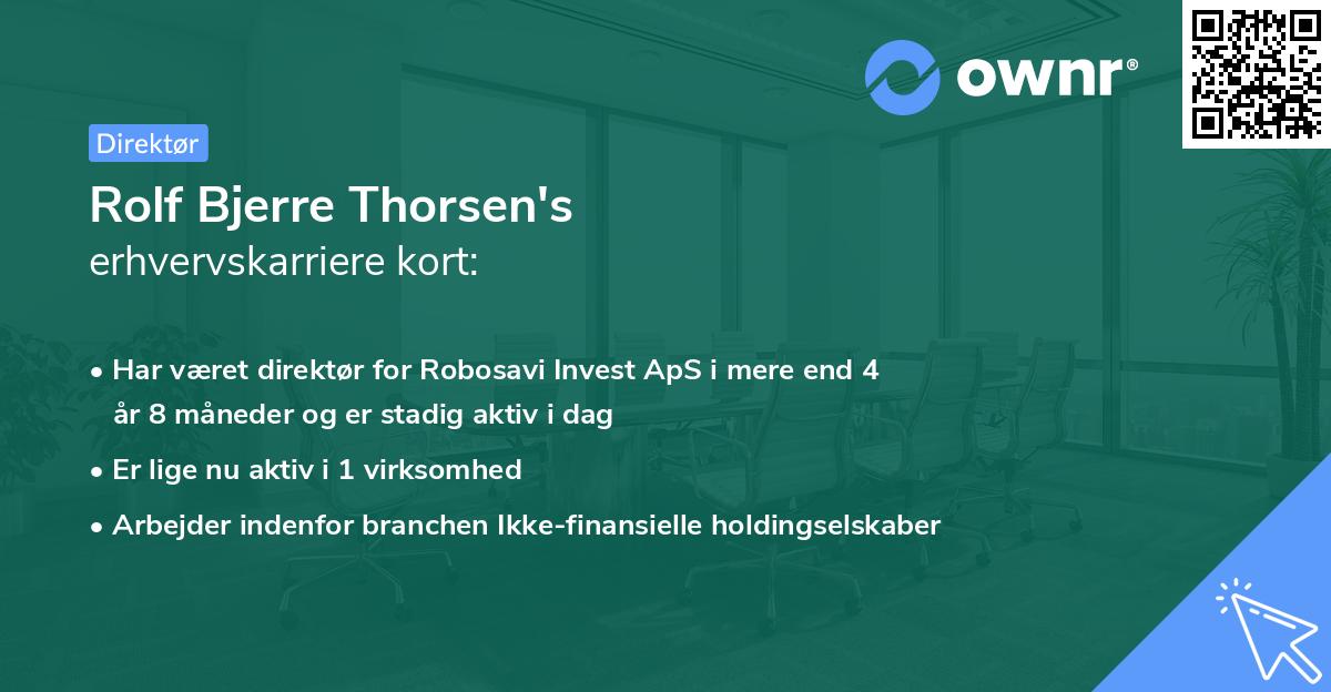 Rolf Bjerre Thorsen's erhvervskarriere kort
