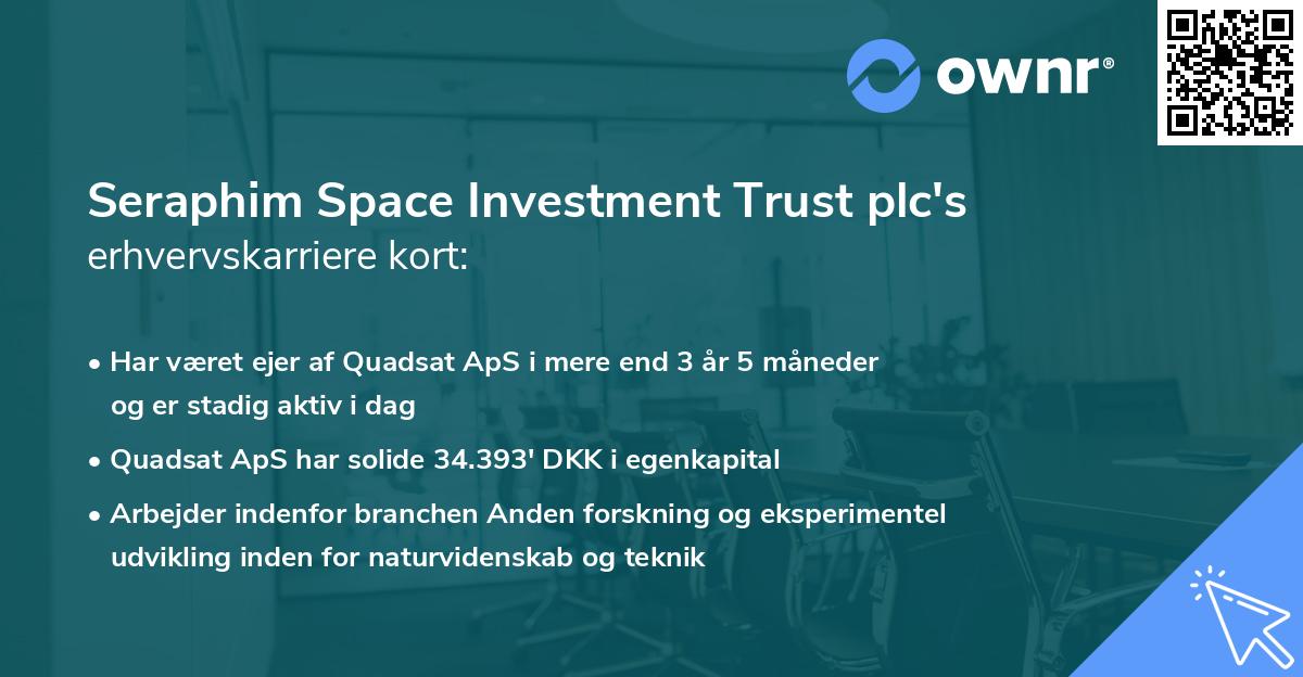 Seraphim Space Investment Trust plc's erhvervskarriere kort