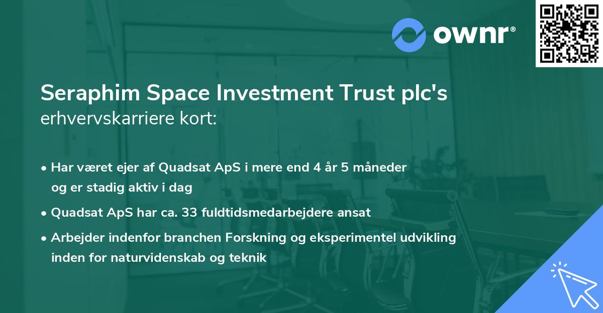 Seraphim Space Investment Trust plc's erhvervskarriere kort