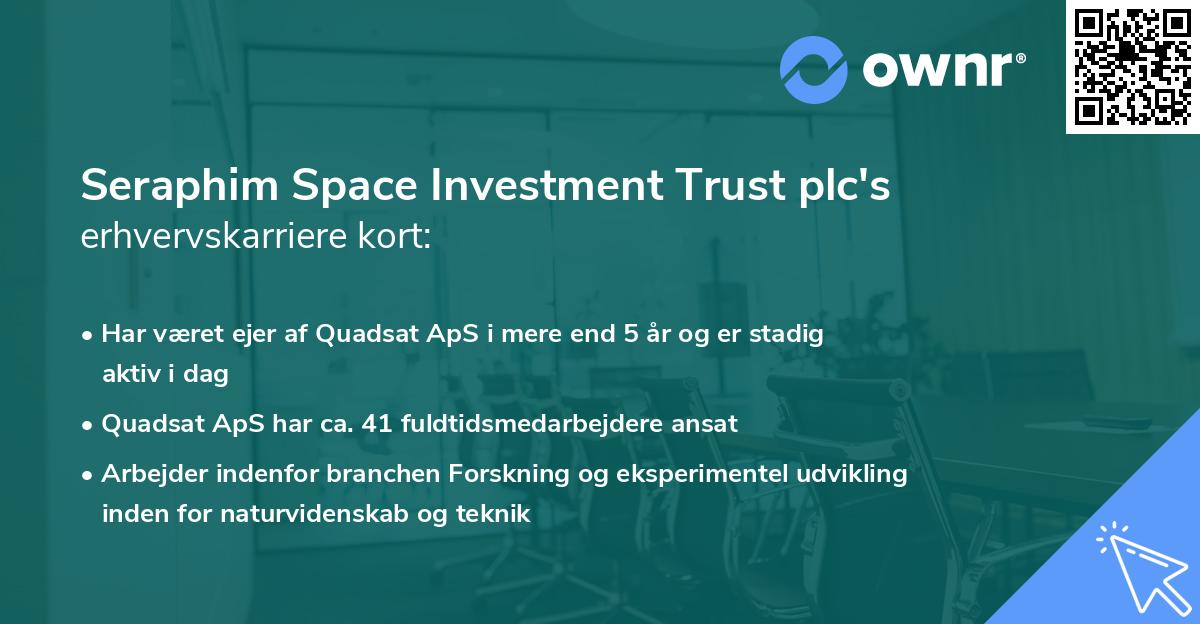 Seraphim Space Investment Trust plc's erhvervskarriere kort