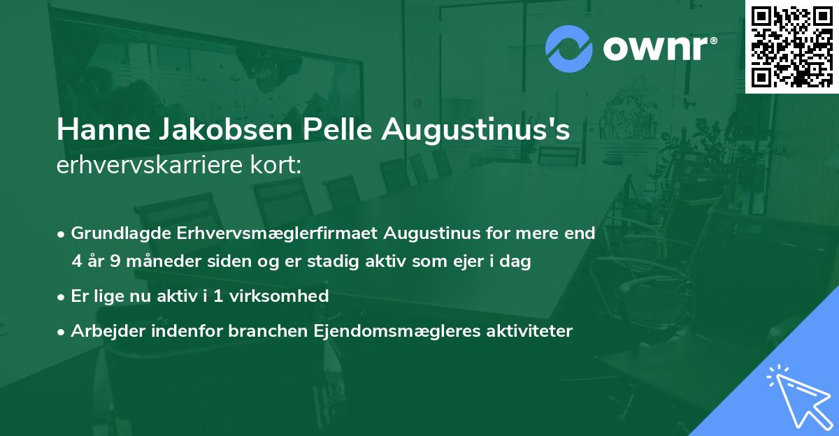 Hanne Jakobsen Pelle Augustinus's erhvervskarriere kort