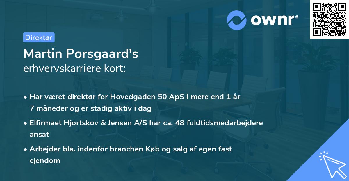 Martin Porsgaard's erhvervskarriere kort