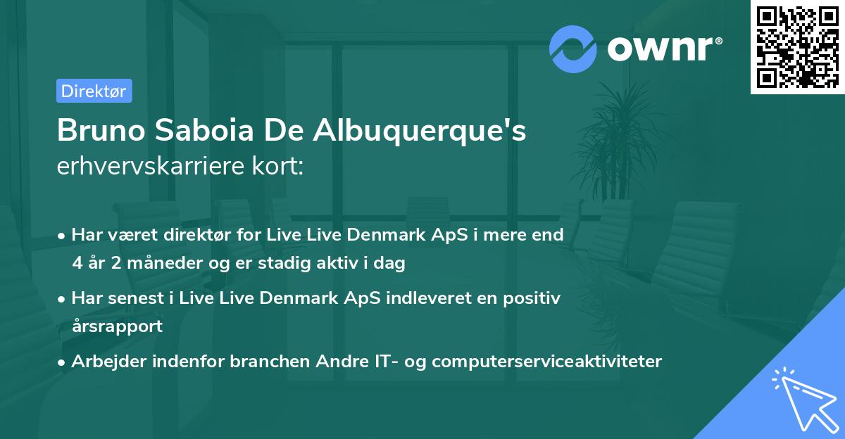 Bruno Saboia De Albuquerque's erhvervskarriere kort