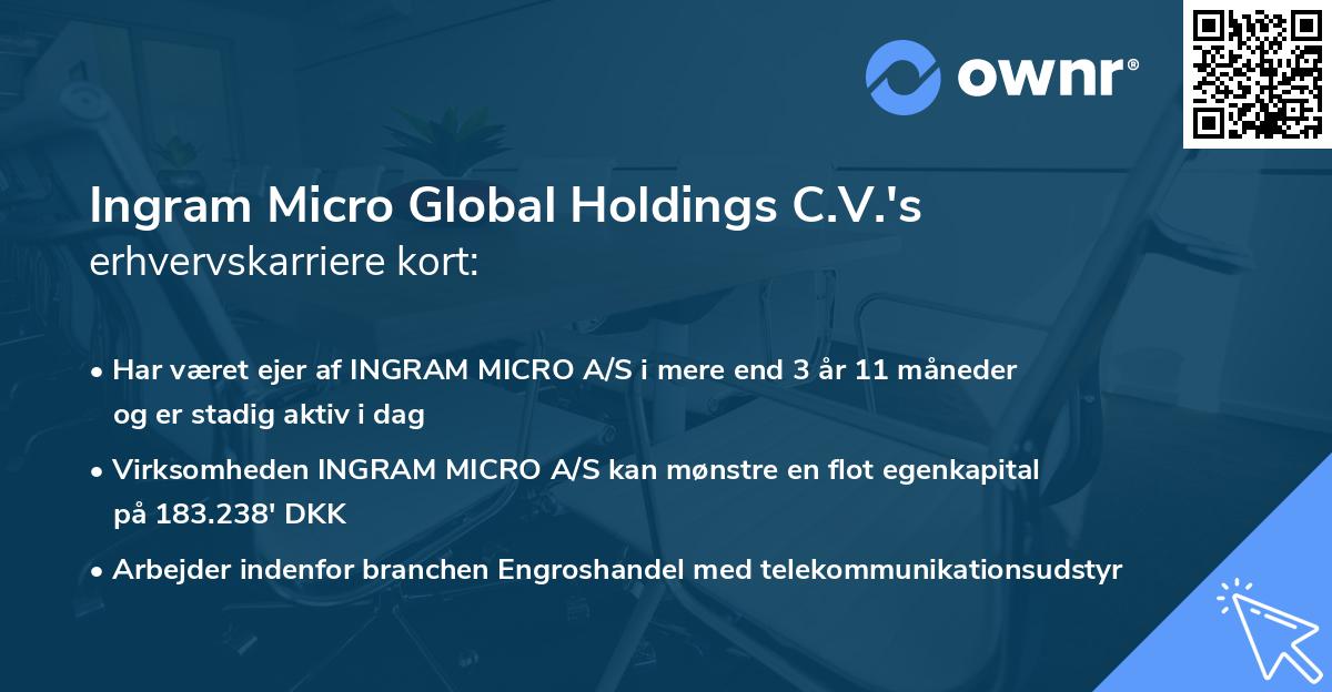 Ingram Micro Global Holdings C.V.'s erhvervskarriere kort