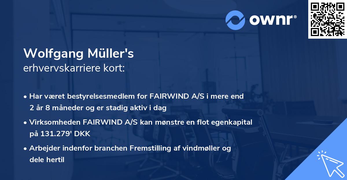 Wolfgang Müller's erhvervskarriere kort