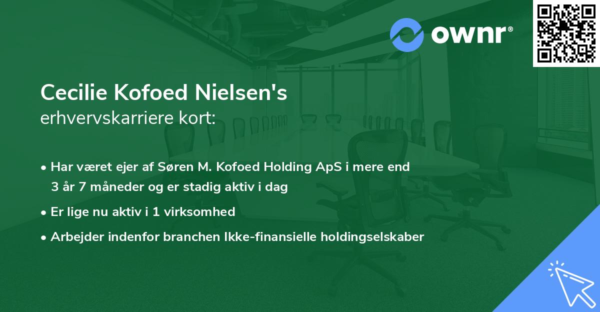 Cecilie Kofoed Nielsen's erhvervskarriere kort