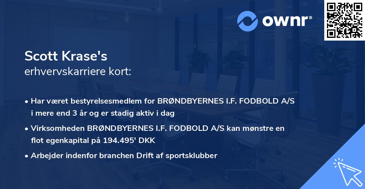 Scott Krase's erhvervskarriere kort