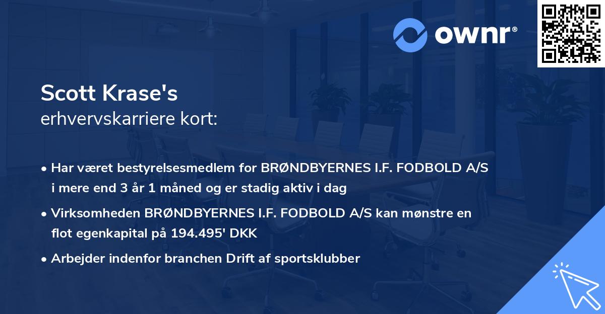 Scott Krase's erhvervskarriere kort