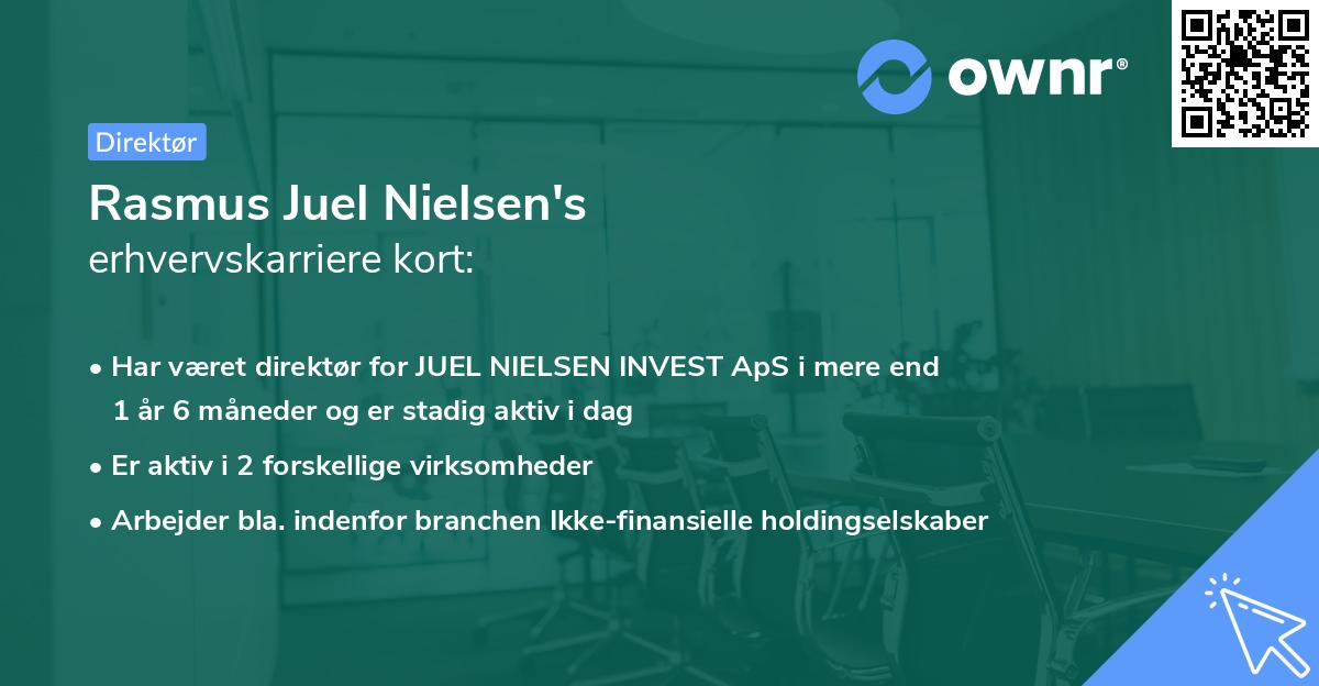 Rasmus Juel Nielsen's erhvervskarriere kort