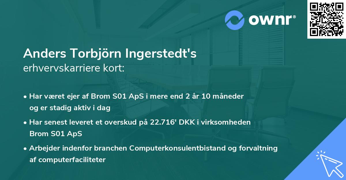 Anders Torbjörn Ingerstedt's erhvervskarriere kort
