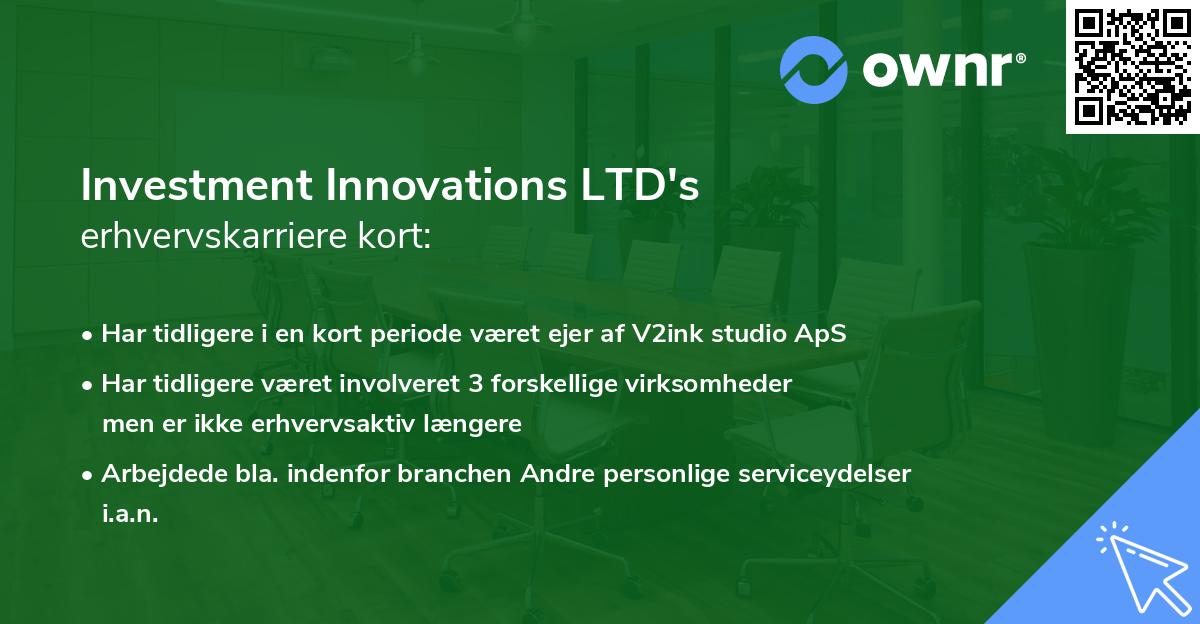 Investment Innovations LTD's erhvervskarriere kort