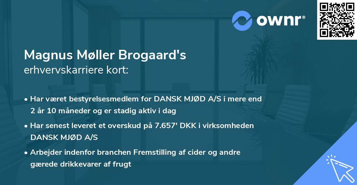 Magnus Møller Brogaard's erhvervskarriere kort