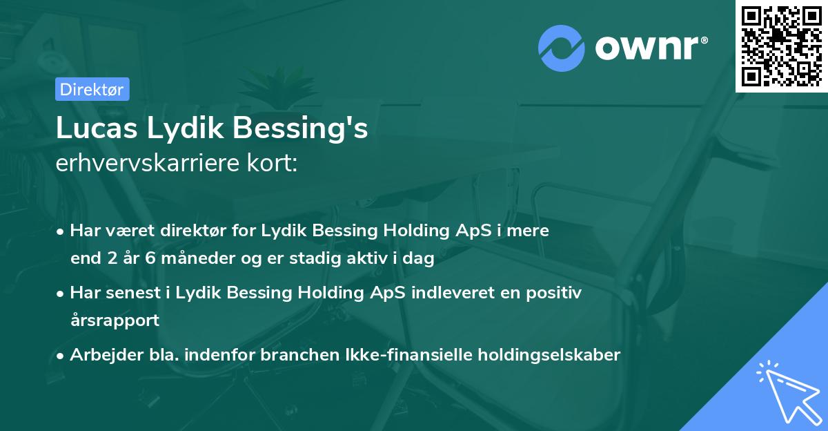 Lucas Lydik Bessing's erhvervskarriere kort