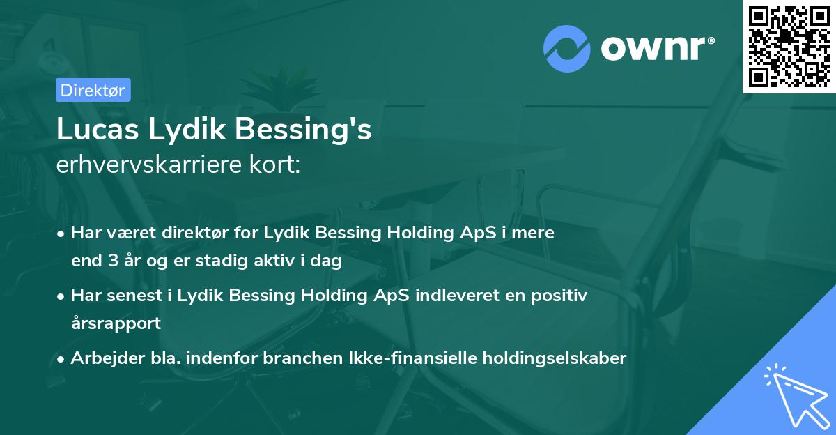 Lucas Lydik Bessing's erhvervskarriere kort