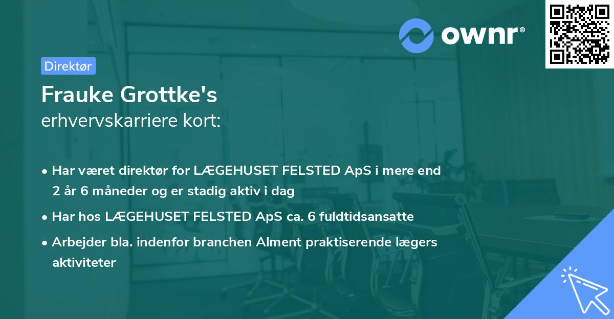 Frauke Grottke's erhvervskarriere kort