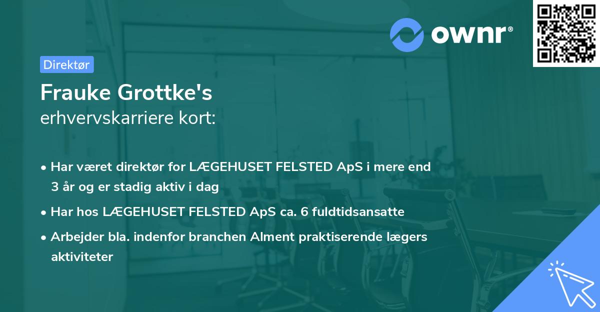 Frauke Grottke's erhvervskarriere kort