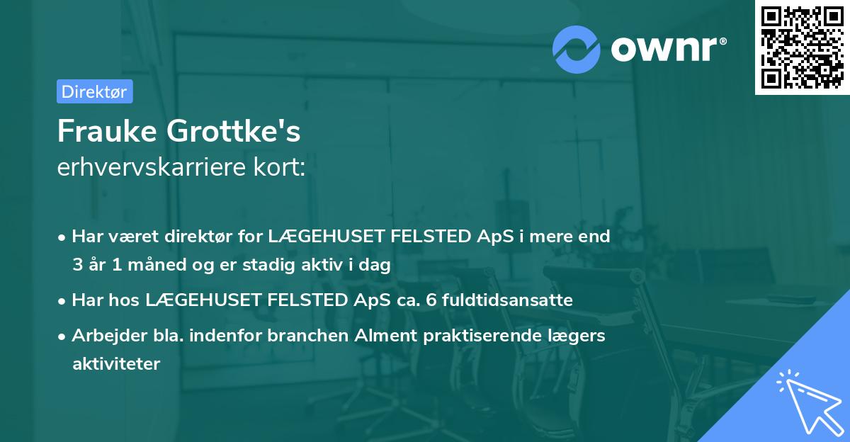 Frauke Grottke's erhvervskarriere kort