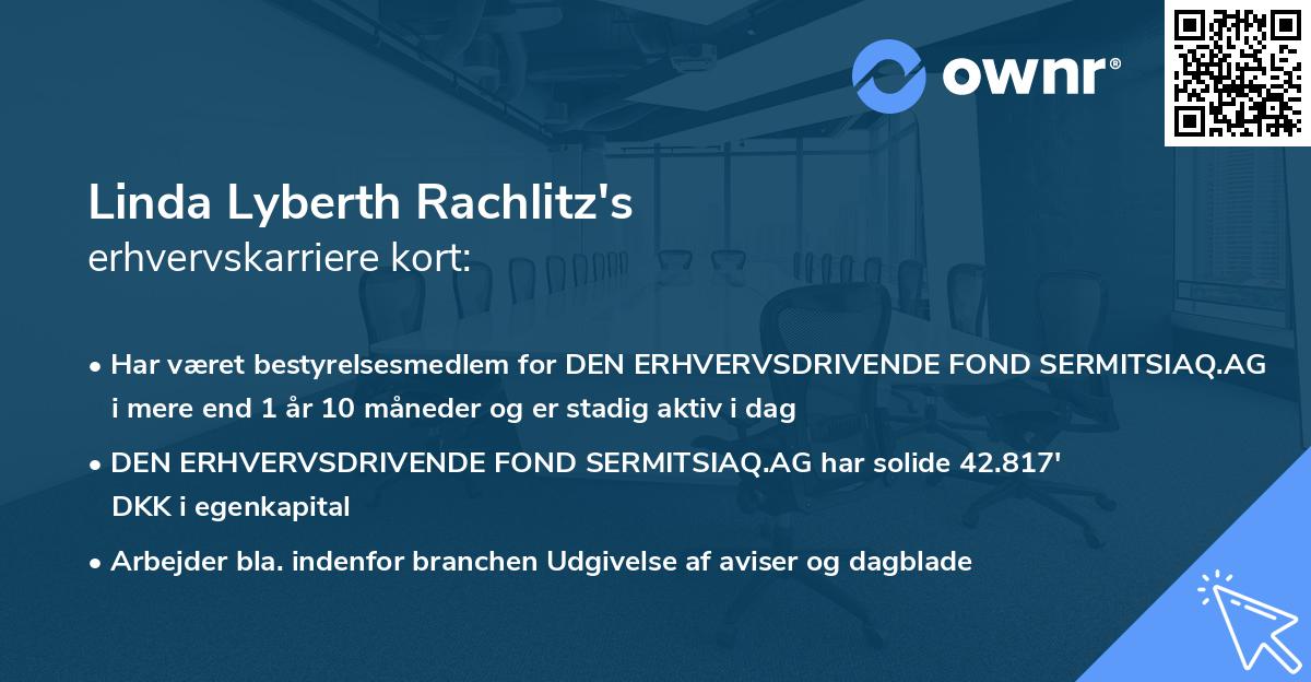 Linda Lyberth Rachlitz's erhvervskarriere kort