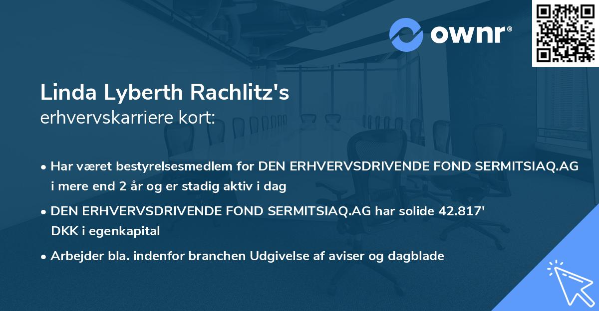 Linda Lyberth Rachlitz's erhvervskarriere kort