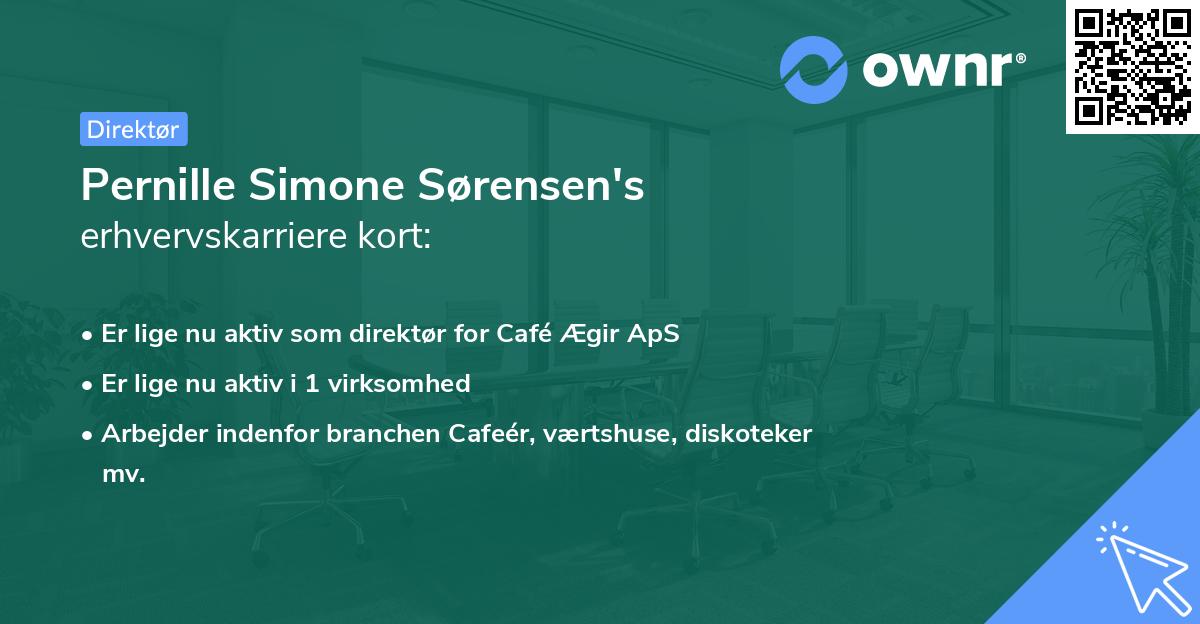 Pernille Simone Sørensen's erhvervskarriere kort