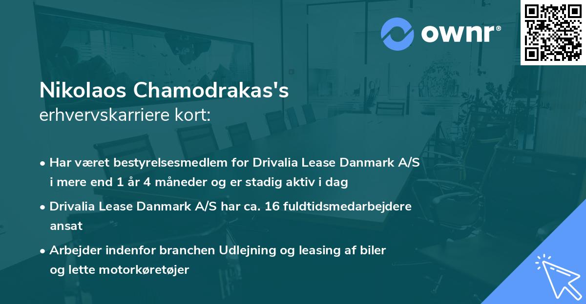 Nikolaos Chamodrakas's erhvervskarriere kort