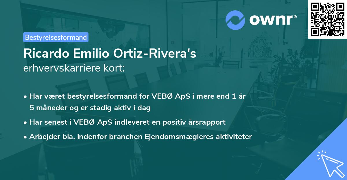 Ricardo Emilio Ortiz-Rivera's erhvervskarriere kort