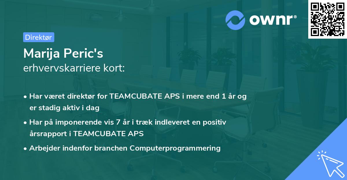 Marija Peric's erhvervskarriere kort