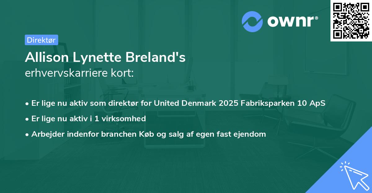 Allison Lynette Breland's erhvervskarriere kort