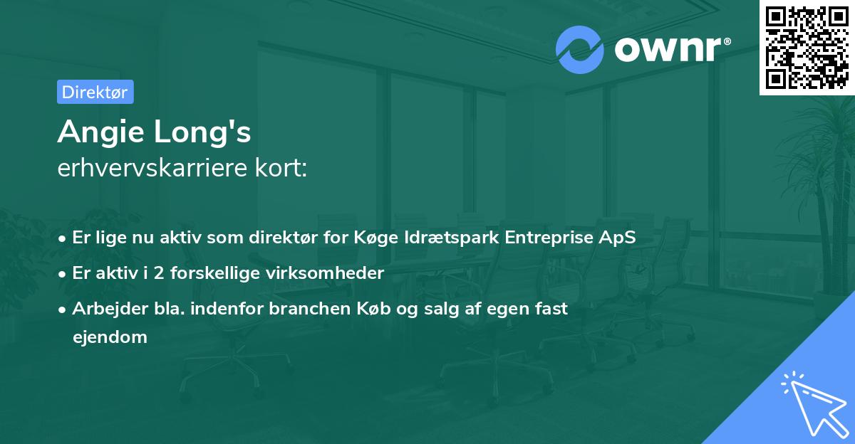 Angie Long's erhvervskarriere kort