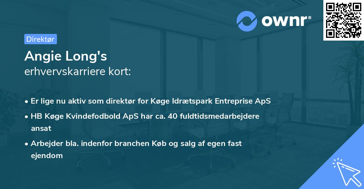 Angie Long's erhvervskarriere kort