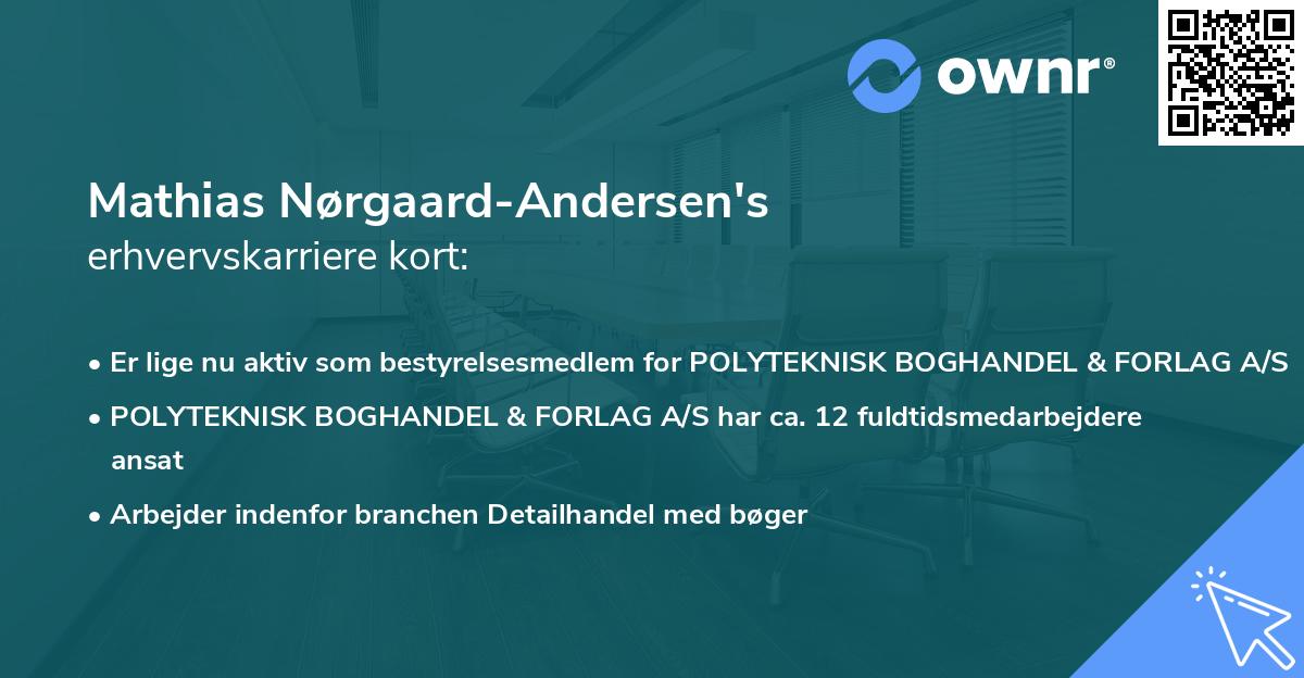 Mathias Nørgaard-Andersen's erhvervskarriere kort