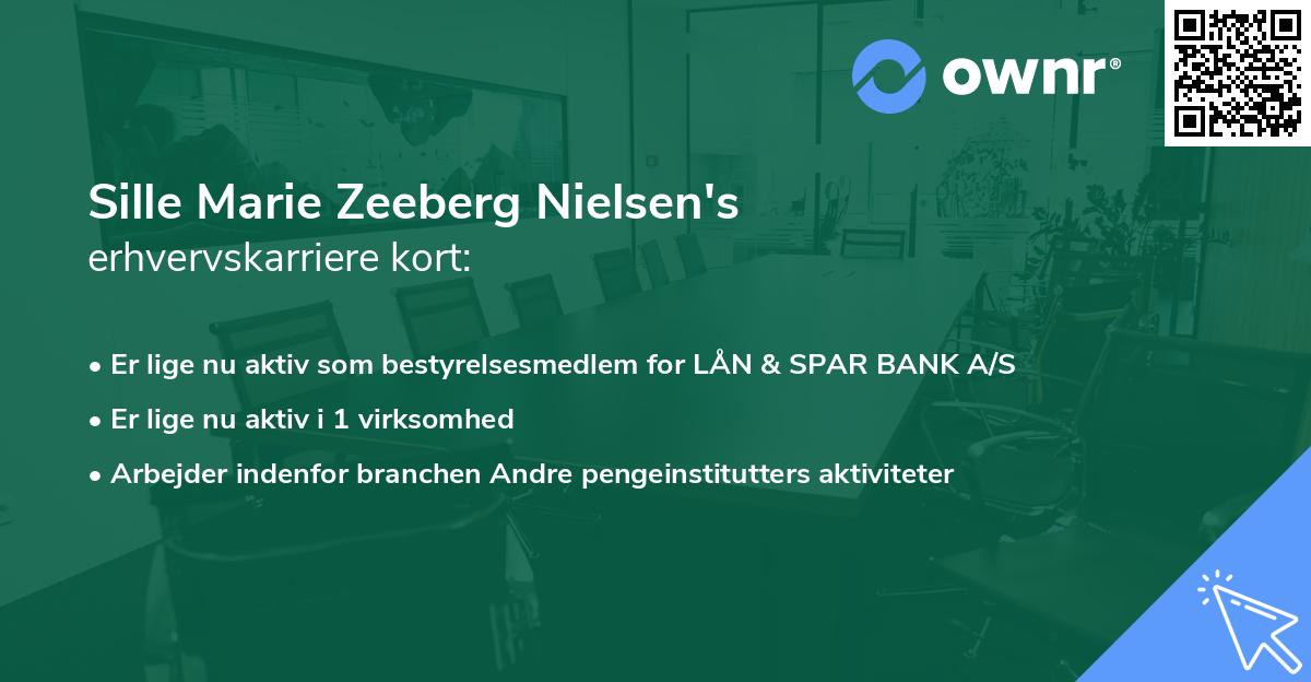 Sille Marie Zeeberg Nielsen's erhvervskarriere kort
