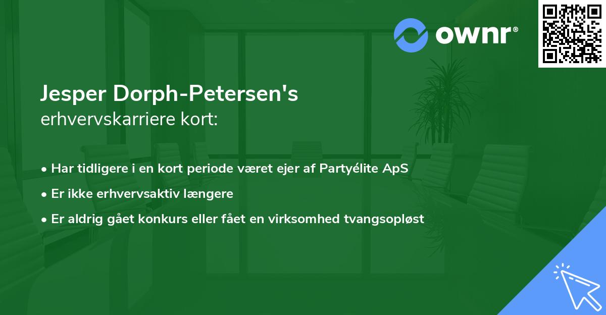 Jesper Dorph-Petersen's erhvervskarriere kort