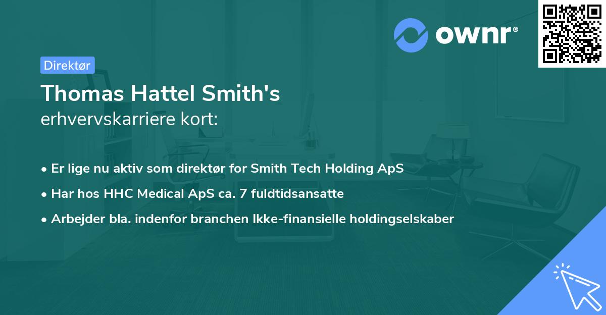 Thomas Hattel Smith's erhvervskarriere kort