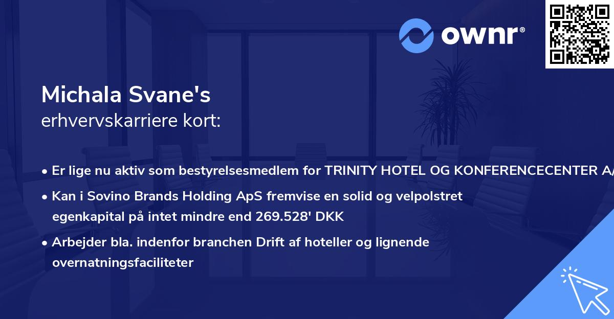 Michala Svane's erhvervskarriere kort