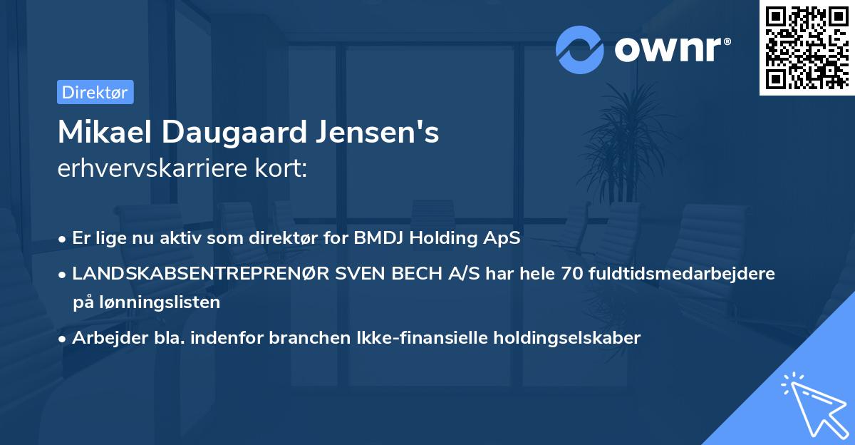 Mikael Daugaard Jensen's erhvervskarriere kort