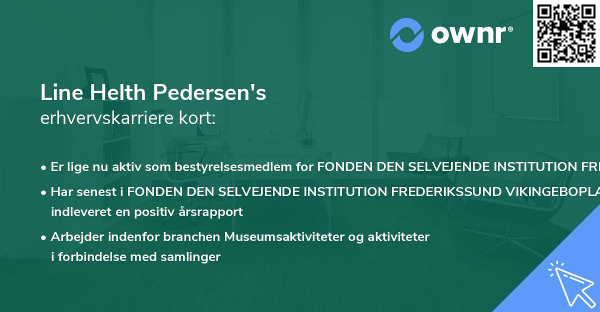 Line Helth Pedersen's erhvervskarriere kort