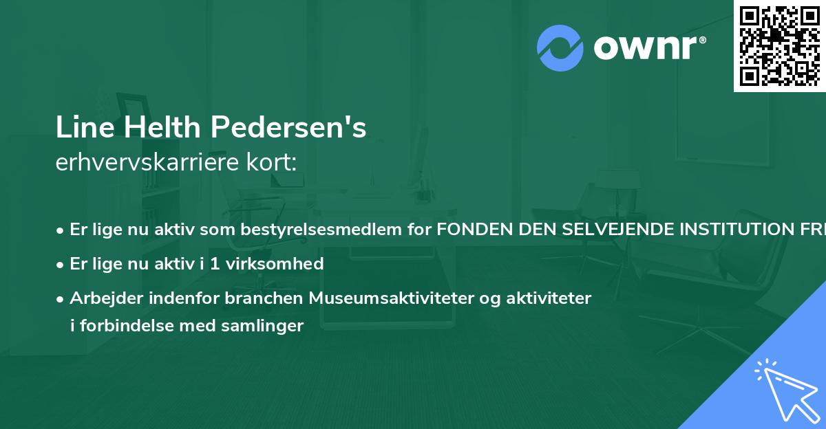 Line Helth Pedersen's erhvervskarriere kort
