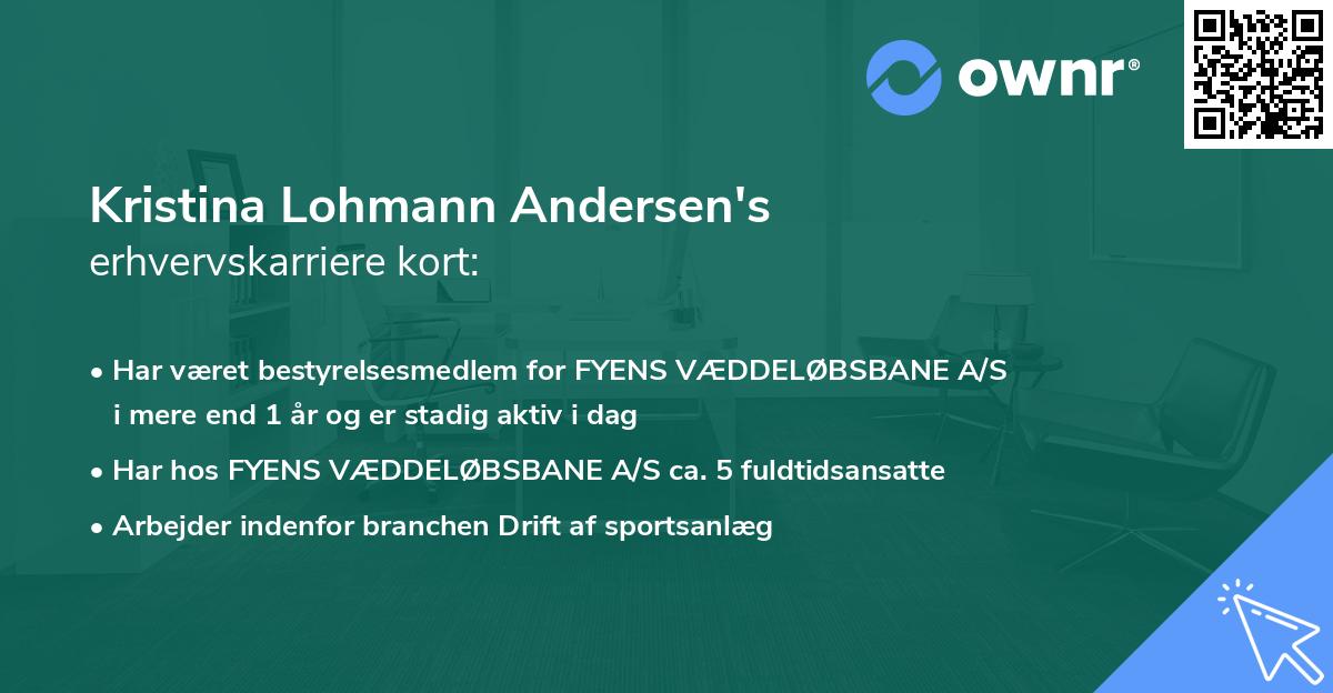 Kristina Lohmann Andersen's erhvervskarriere kort