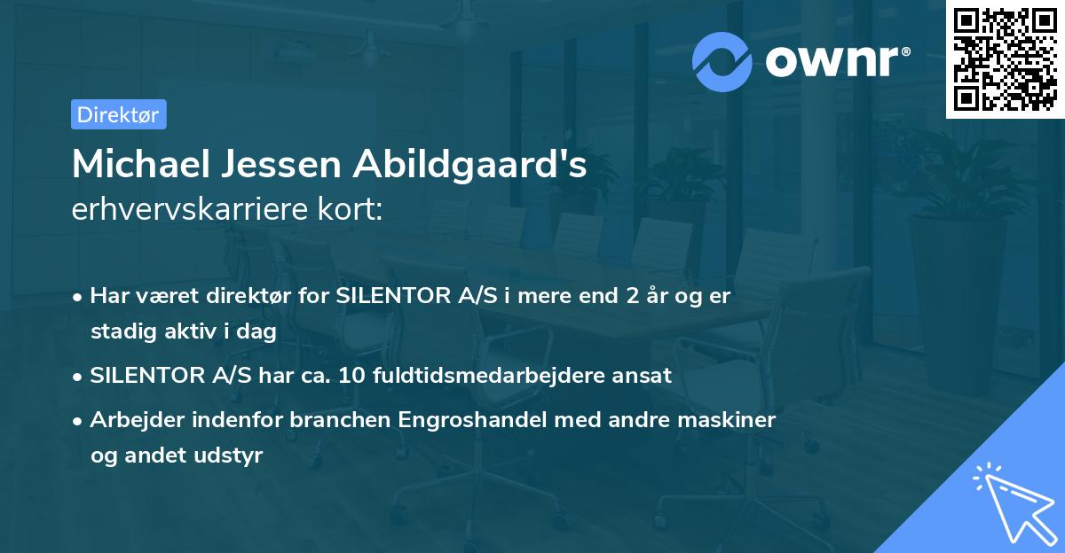 Michael Jessen Abildgaard's erhvervskarriere kort