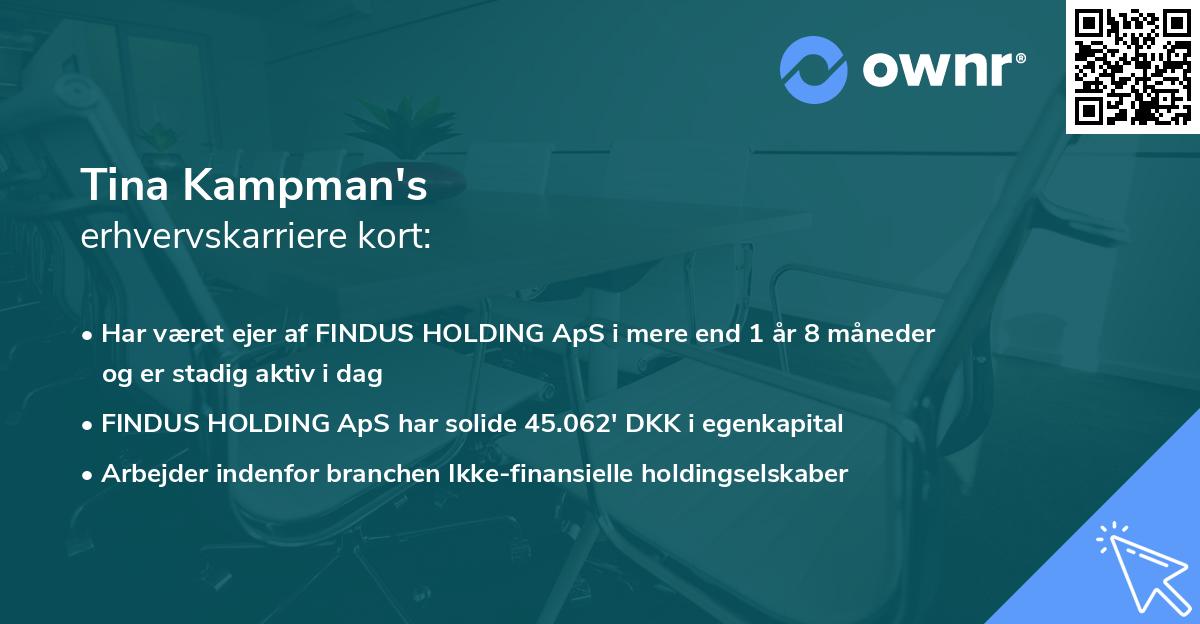 Tina Kampman's erhvervskarriere kort