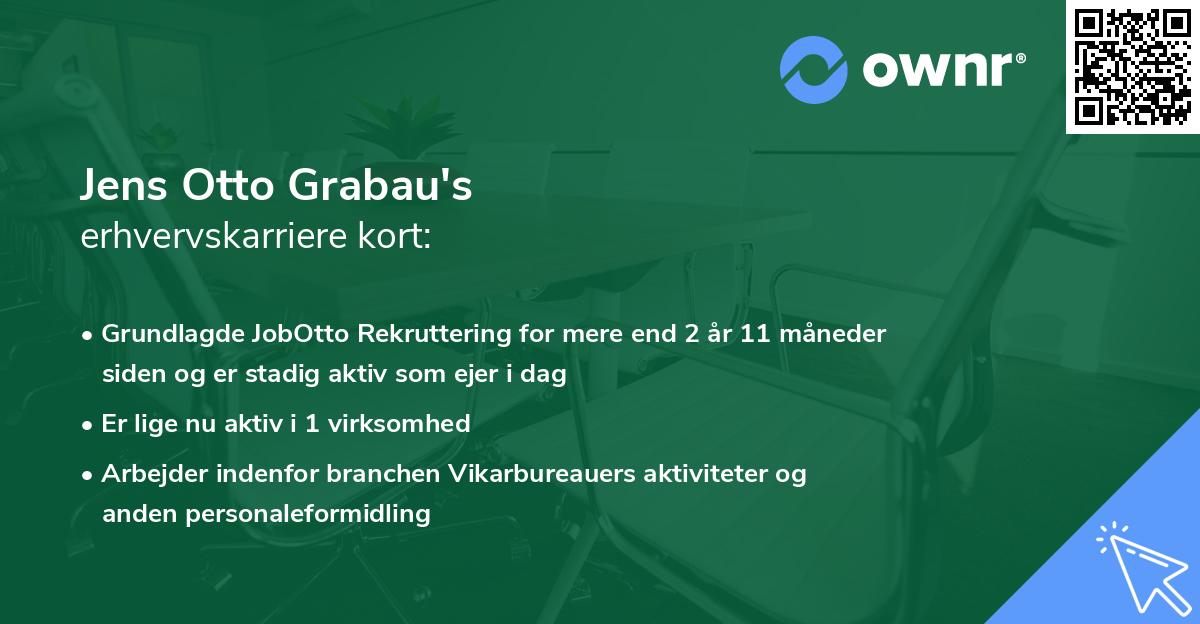 Jens Otto Grabau's erhvervskarriere kort