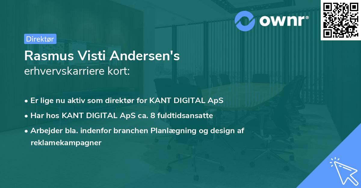 Rasmus Visti Andersen's erhvervskarriere kort
