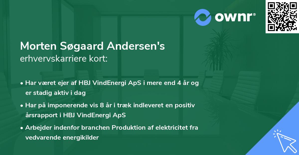 Morten Søgaard Andersen's erhvervskarriere kort