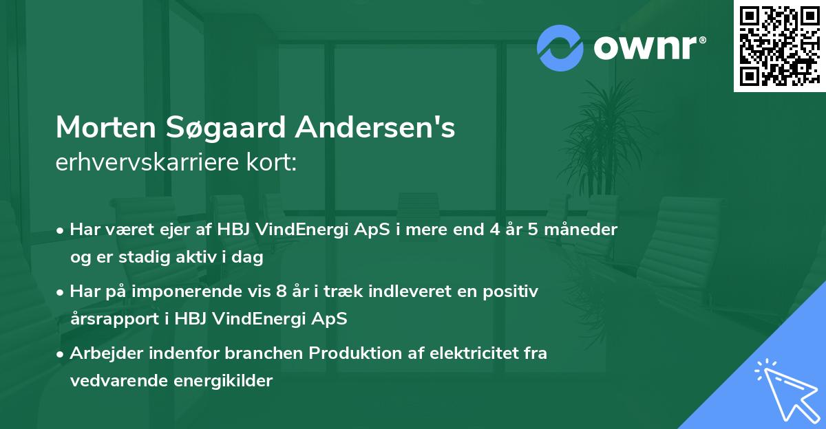 Morten Søgaard Andersen's erhvervskarriere kort